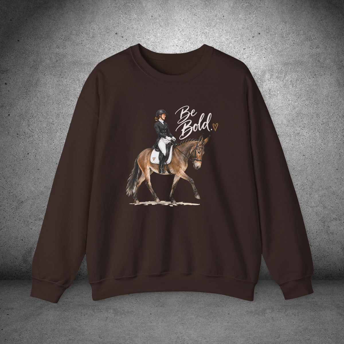 Mule Equestrian Sweatshirt – Be Bold Dressage Rider Crewneck
