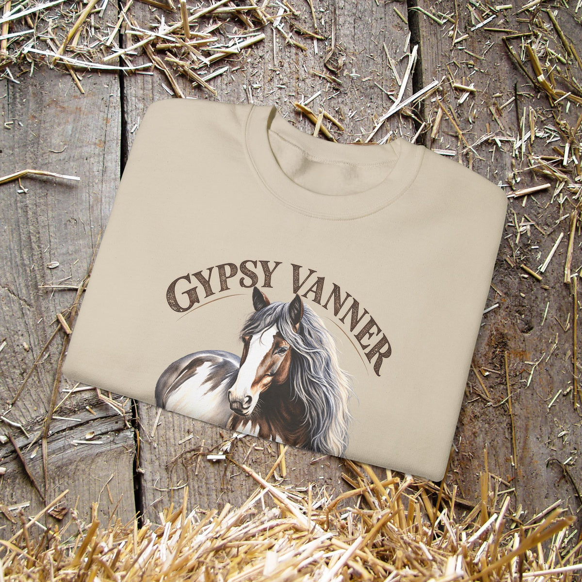 Gypsy Vanner Horse Sweatshirt, Vanner Horse Crewneck, Equestrian Horse Lover Gift