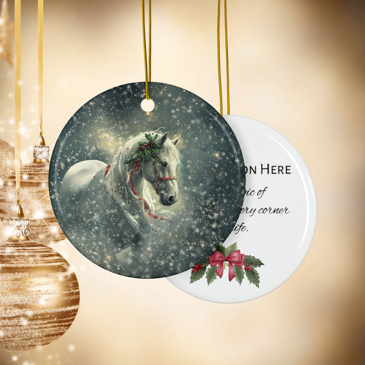 Magic Mare Personalized Horse Christmas Ornament