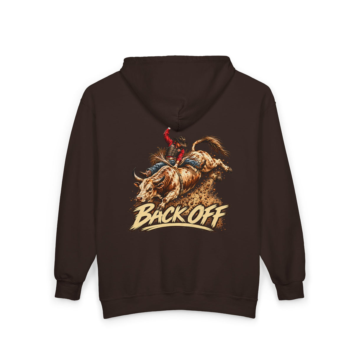 Back Off Rodeo Full Zip Hoodie –  Bull Rider Western Jacket