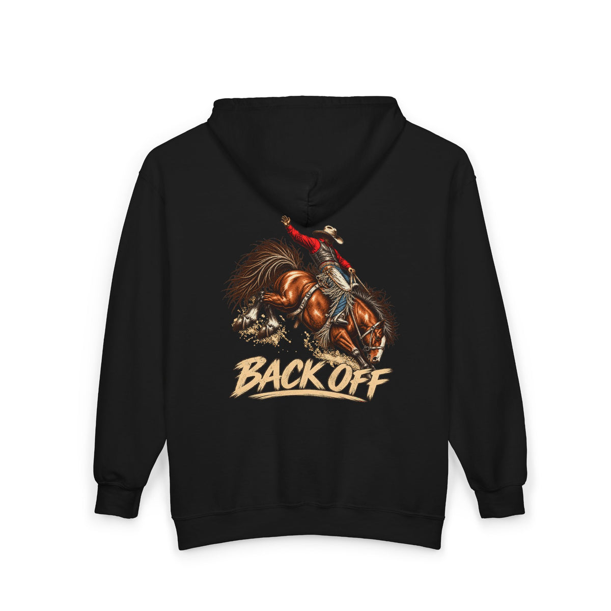 Back Off Rodeo Full Zip Hoodie – Bronc Rider Western Jacket