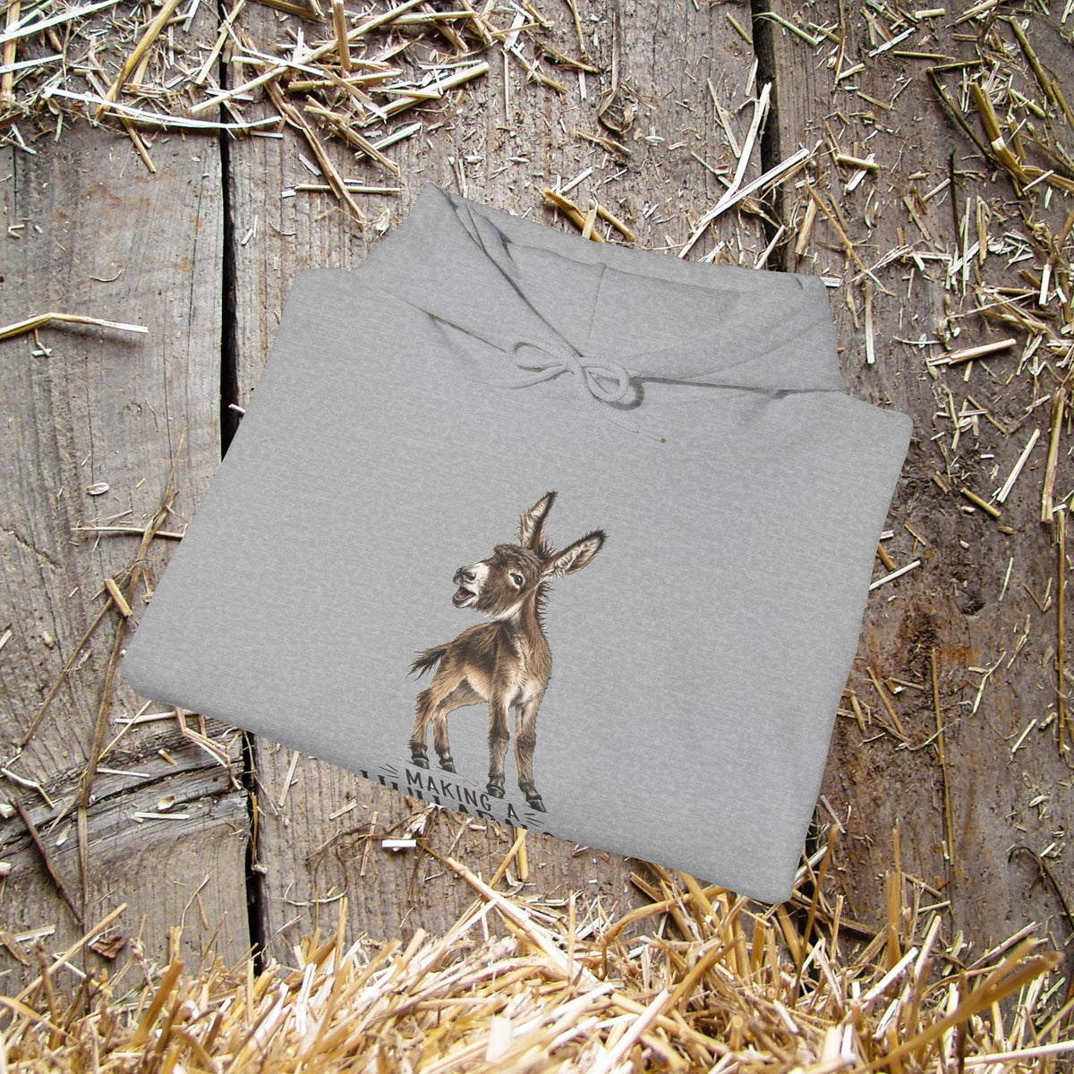 Making a Hullabaloo Donkey Hoodie – Funny Donkey Lover Sweatshirt