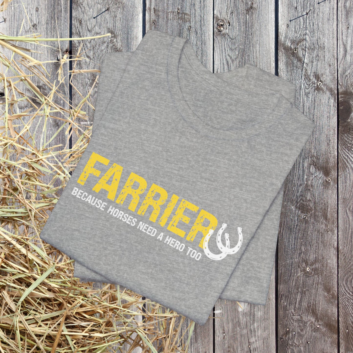 Farrier T-shirt, Farrier Horse Hero Tee, Horseshoer Work Shirt Tee