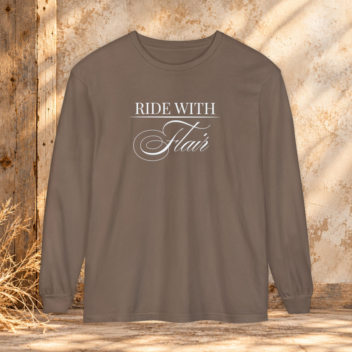 Ride With Flair Comfort Colors Long Sleeve