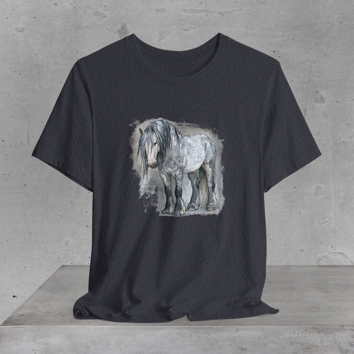 Percheron Horse T-Shirt – Watercolor Draft Horse Bella Canvas Tee
