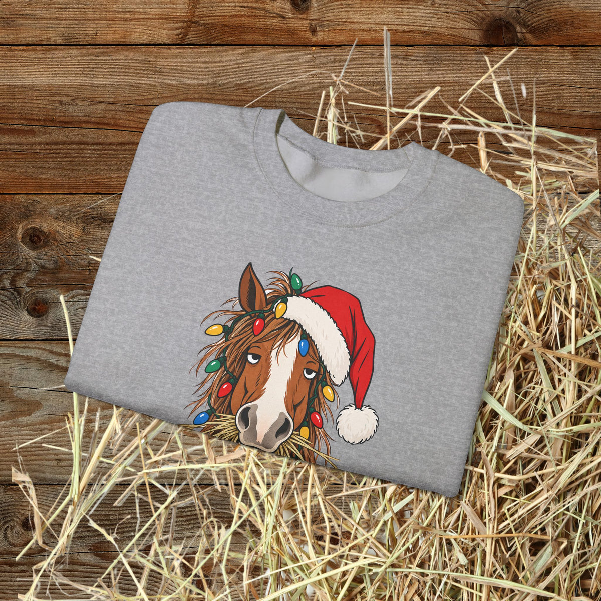 Stay Weird Horse Christmas Sweatshirt - Funny Horse Holiday Shirt