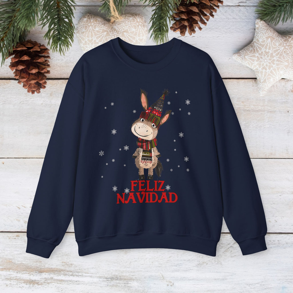 Feliz Navidad Donkey Christmas Sweatshirt