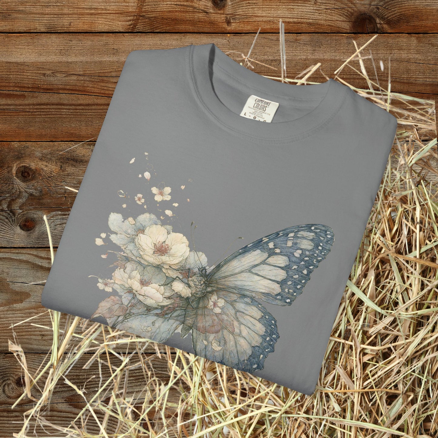 Watercolor Butterfly Floral tee | Butterfly Flower T-Shirt