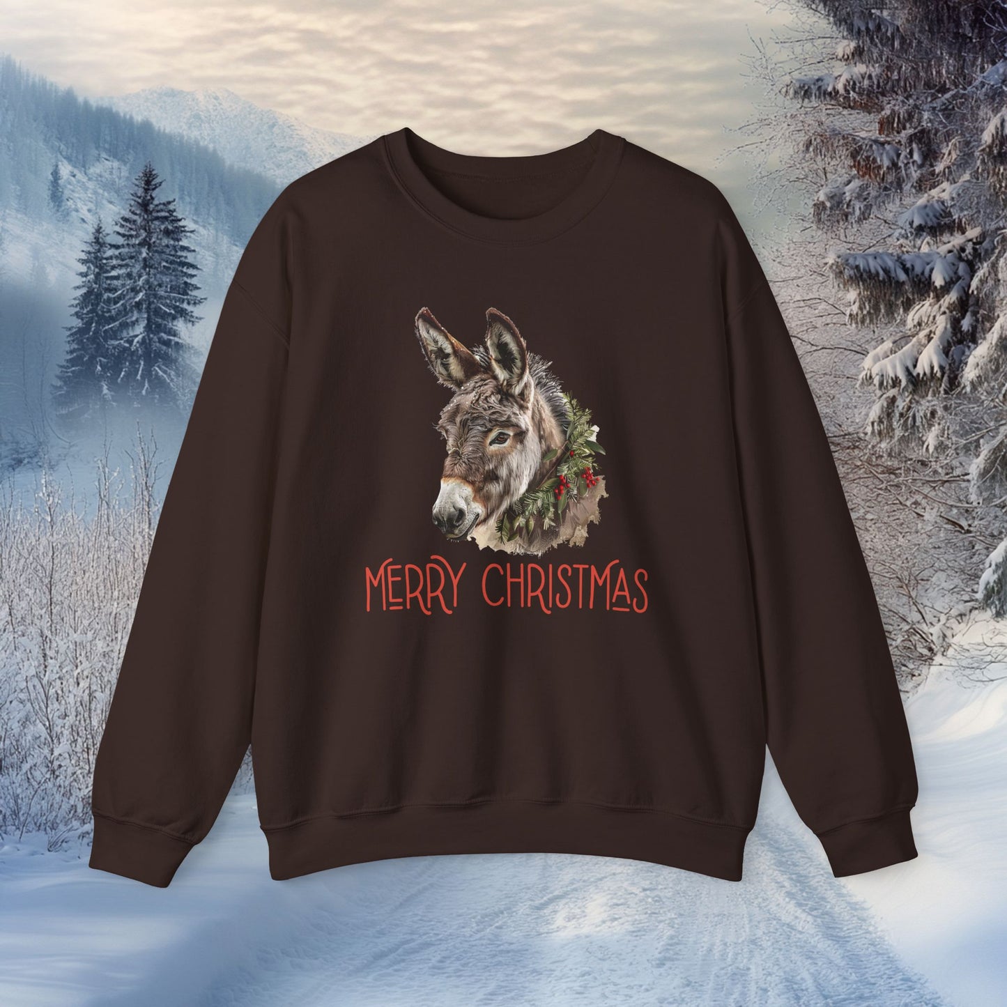 Donkey Christmas Sweatshirt – Merry Christmas Donkey