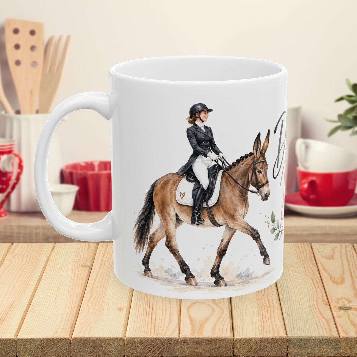 Dream Big Dressage Mule Mug – Equestrian Coffee Mug