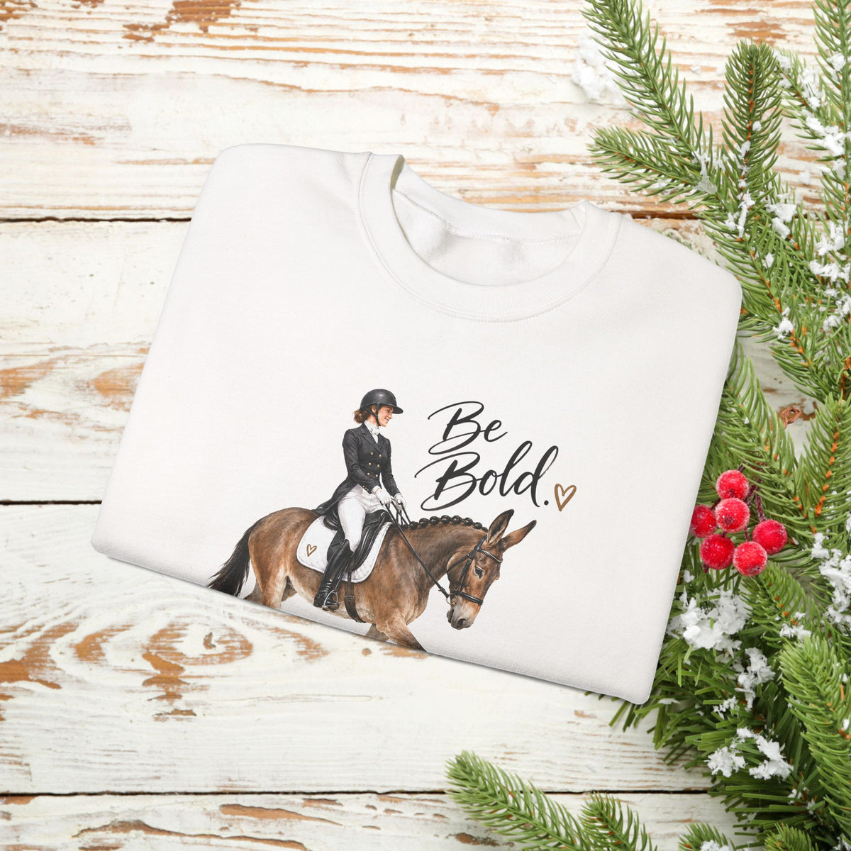 Mule Equestrian Sweatshirt – Be Bold Dressage Rider Crewneck