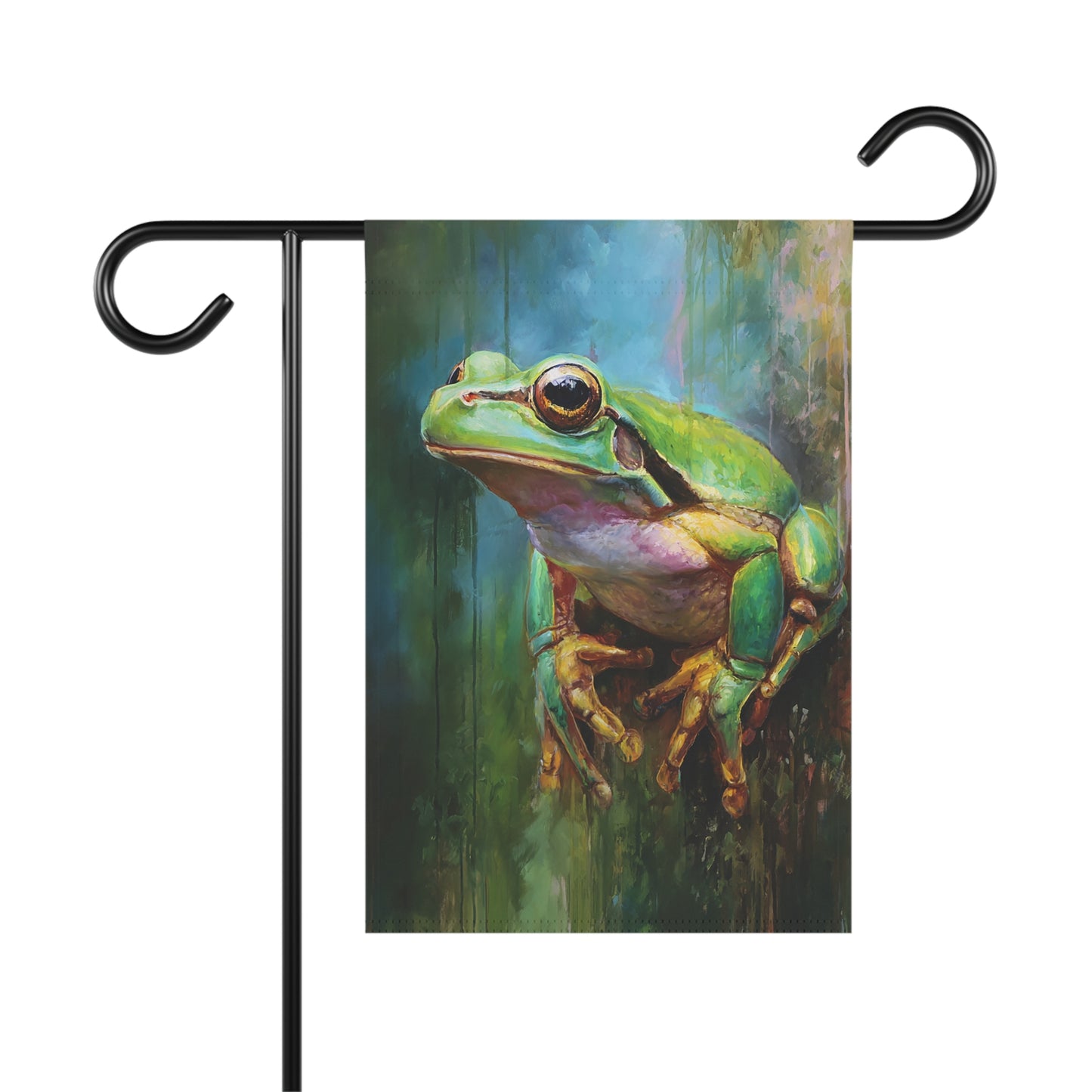 Unique Whimsical Frog Garden Banner