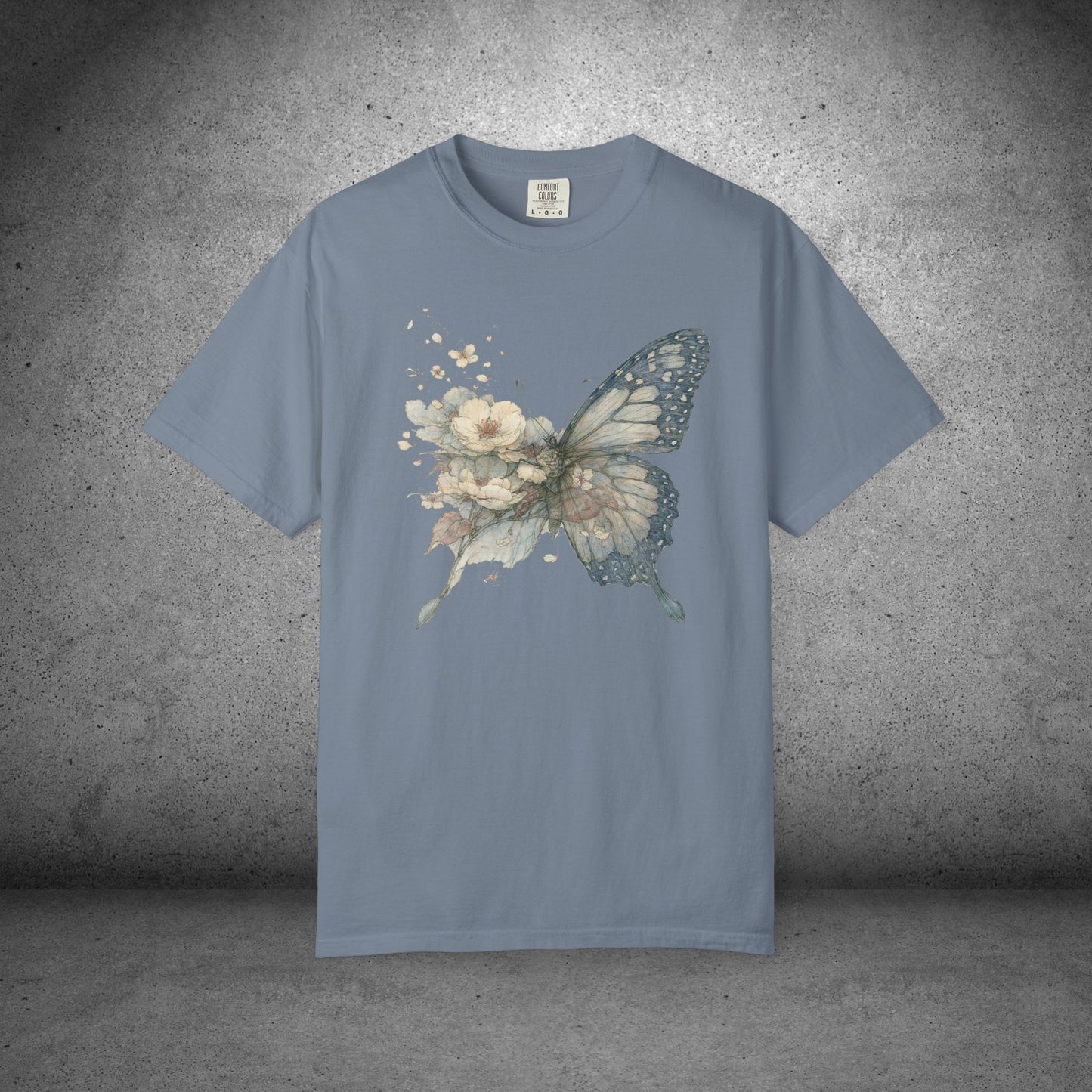 Watercolor Butterfly Floral tee | Butterfly Flower T-Shirt