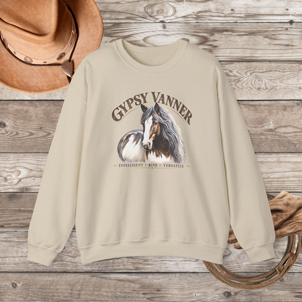 Gypsy Vanner Horse Sweatshirt, Vanner Horse Crewneck, Equestrian Horse Lover Gift