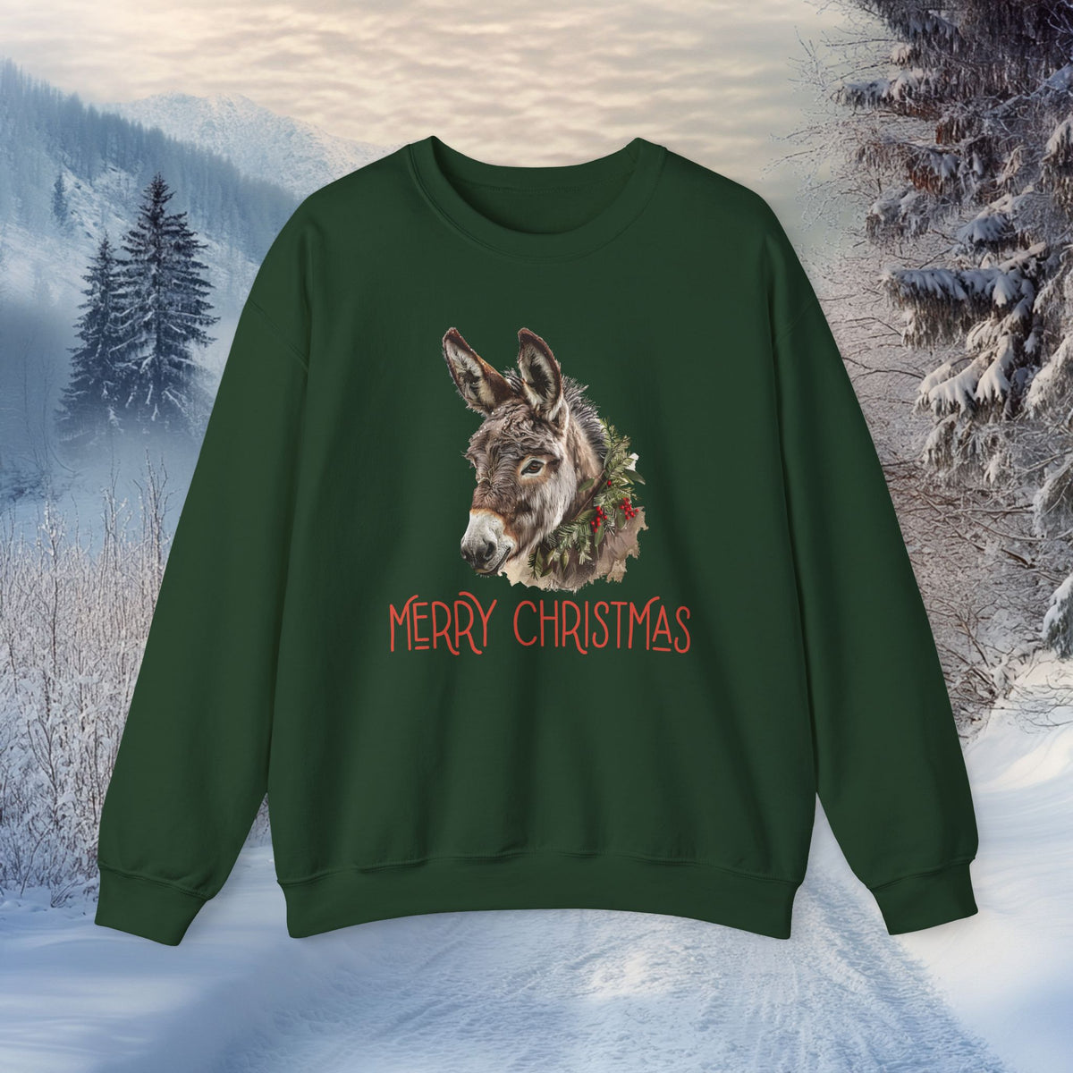Donkey Christmas Sweatshirt – Merry Christmas Donkey
