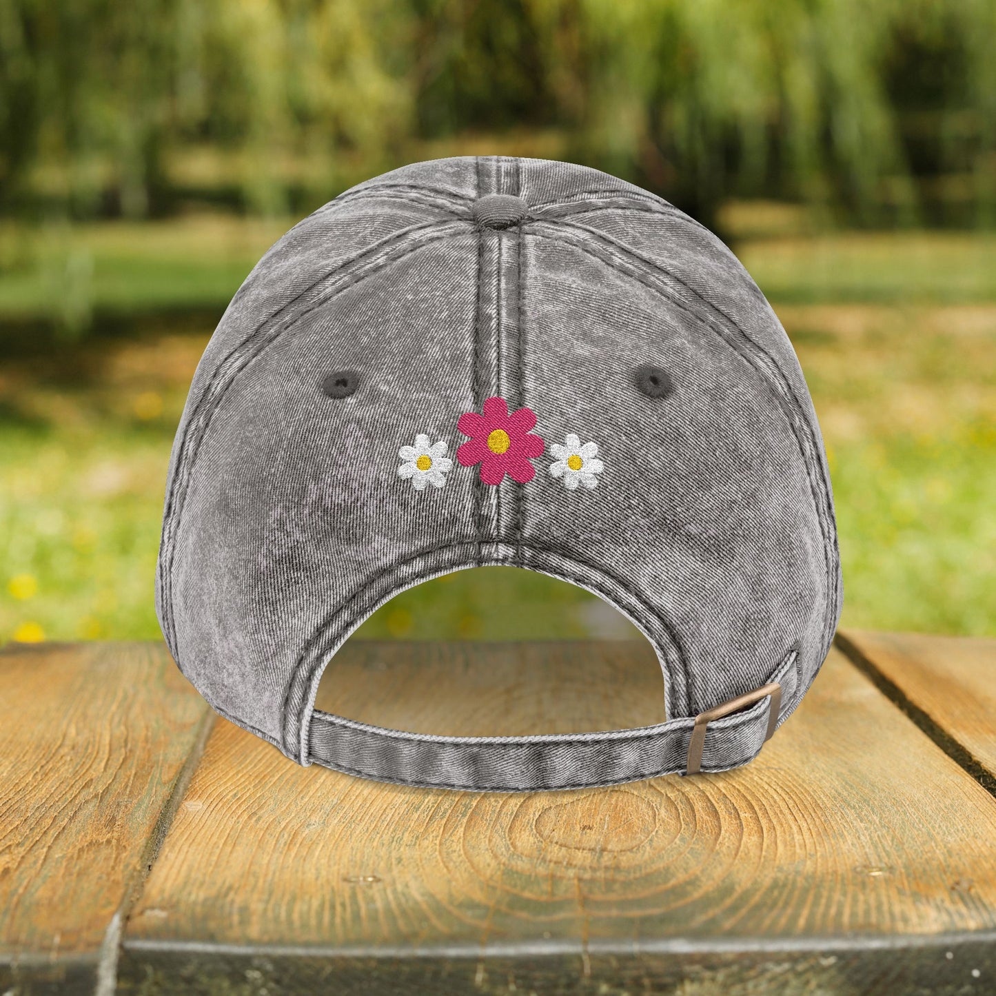 Wildflowers & Wild Horses Embroidered Cap – Vintage Distressed Horse Hat