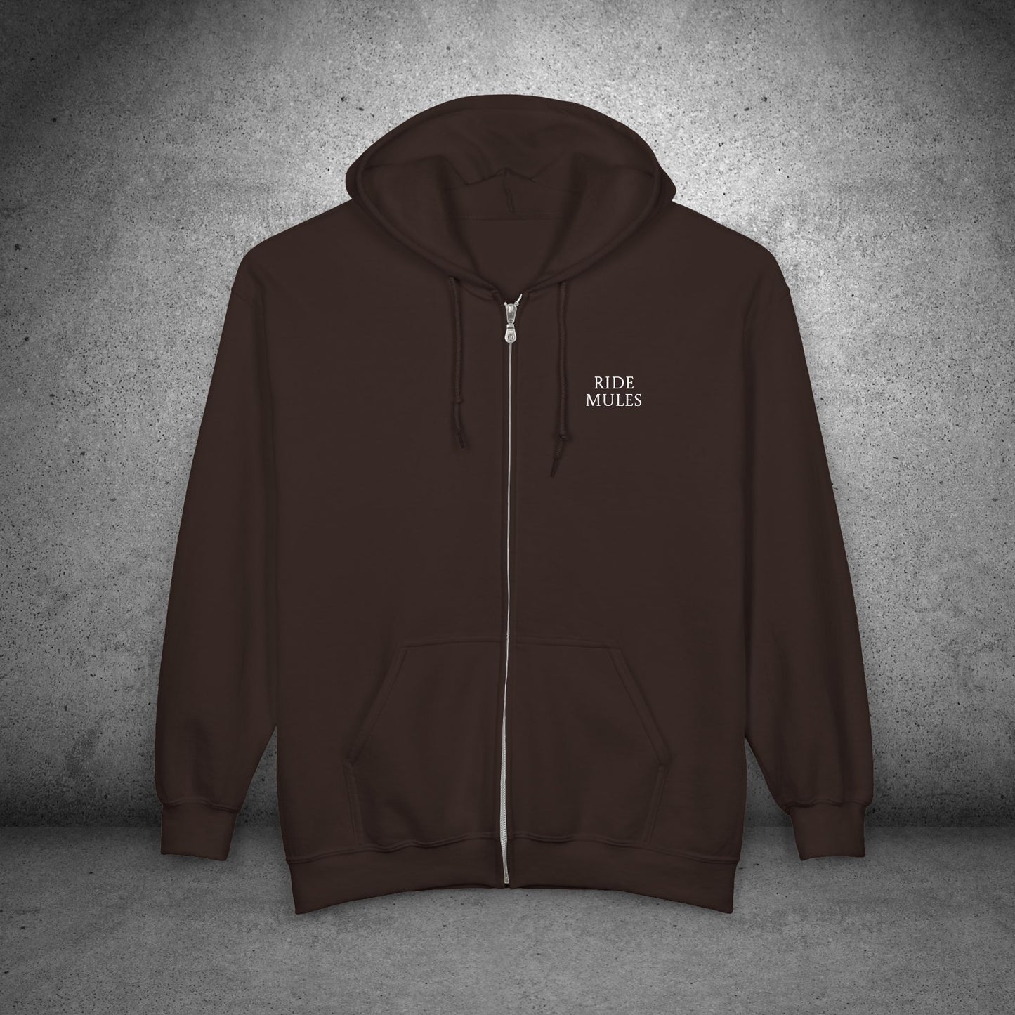 Western Mule Horse Full Zip Hoodie - Trail riding Jacket - Barn Coat