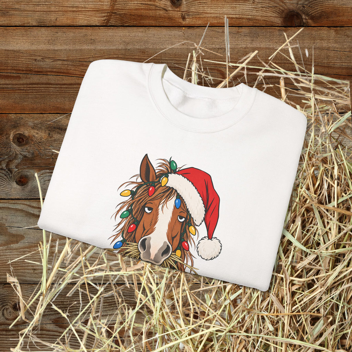 Stay Weird Horse Christmas Sweatshirt - Funny Horse Holiday Shirt