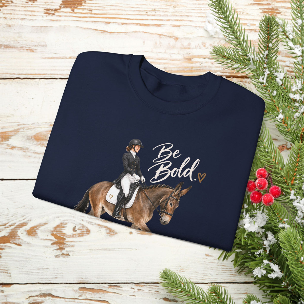 Mule Equestrian Sweatshirt – Be Bold Dressage Rider Crewneck