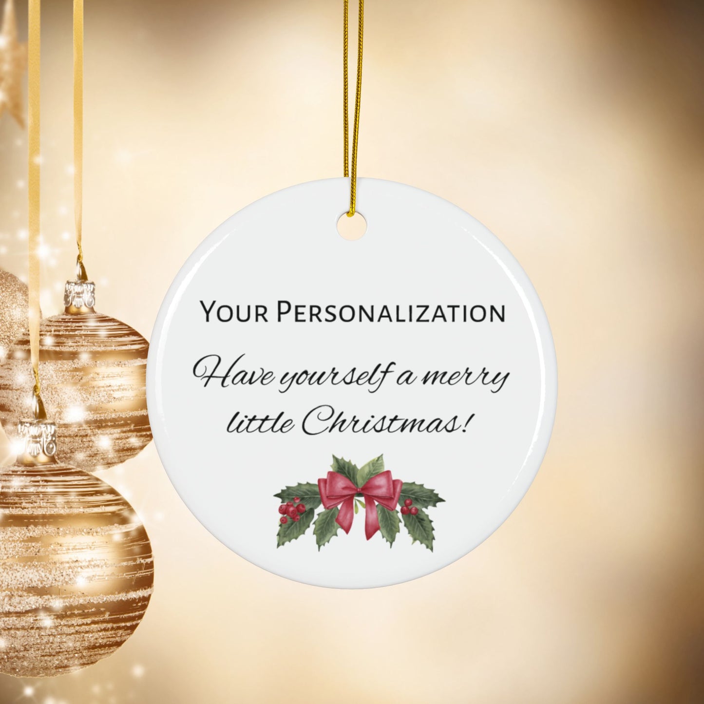 Personalized Friesian Horse Christmas Ornament