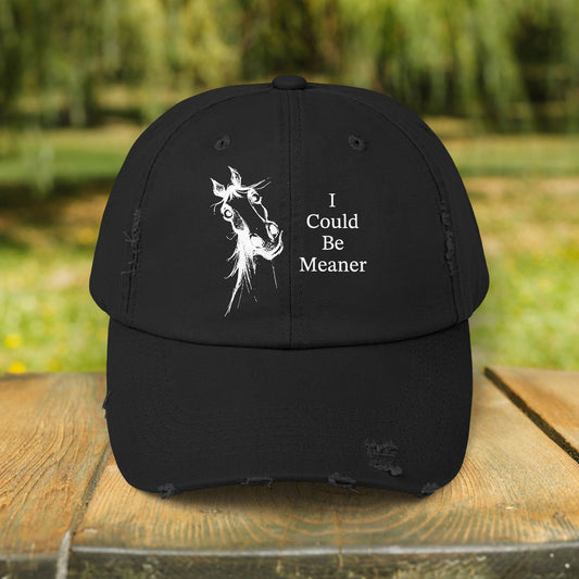 Whimsical Mare Hat I Could Be Meaner Cap | Distressed