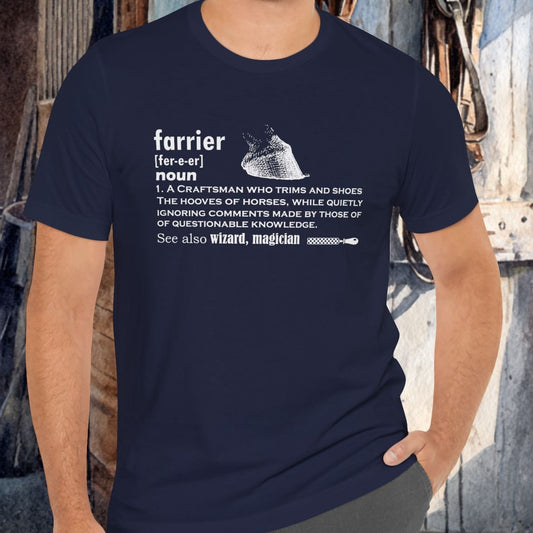 Farrier T-shirt, Farrier Funny Definition, Horseshoer Tee