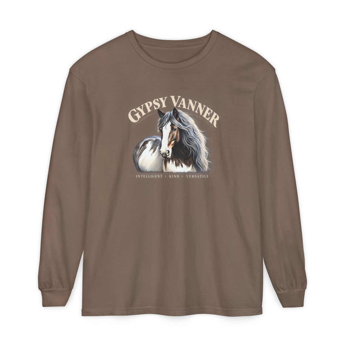 Gypsy Vanner Horse Comfort Colors Long Sleeve Shirt