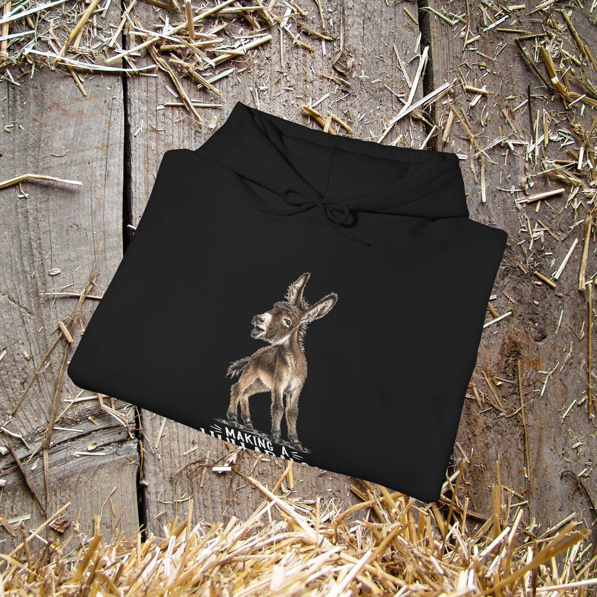 Making a Hullabaloo Donkey Hoodie – Funny Donkey Lover Sweatshirt