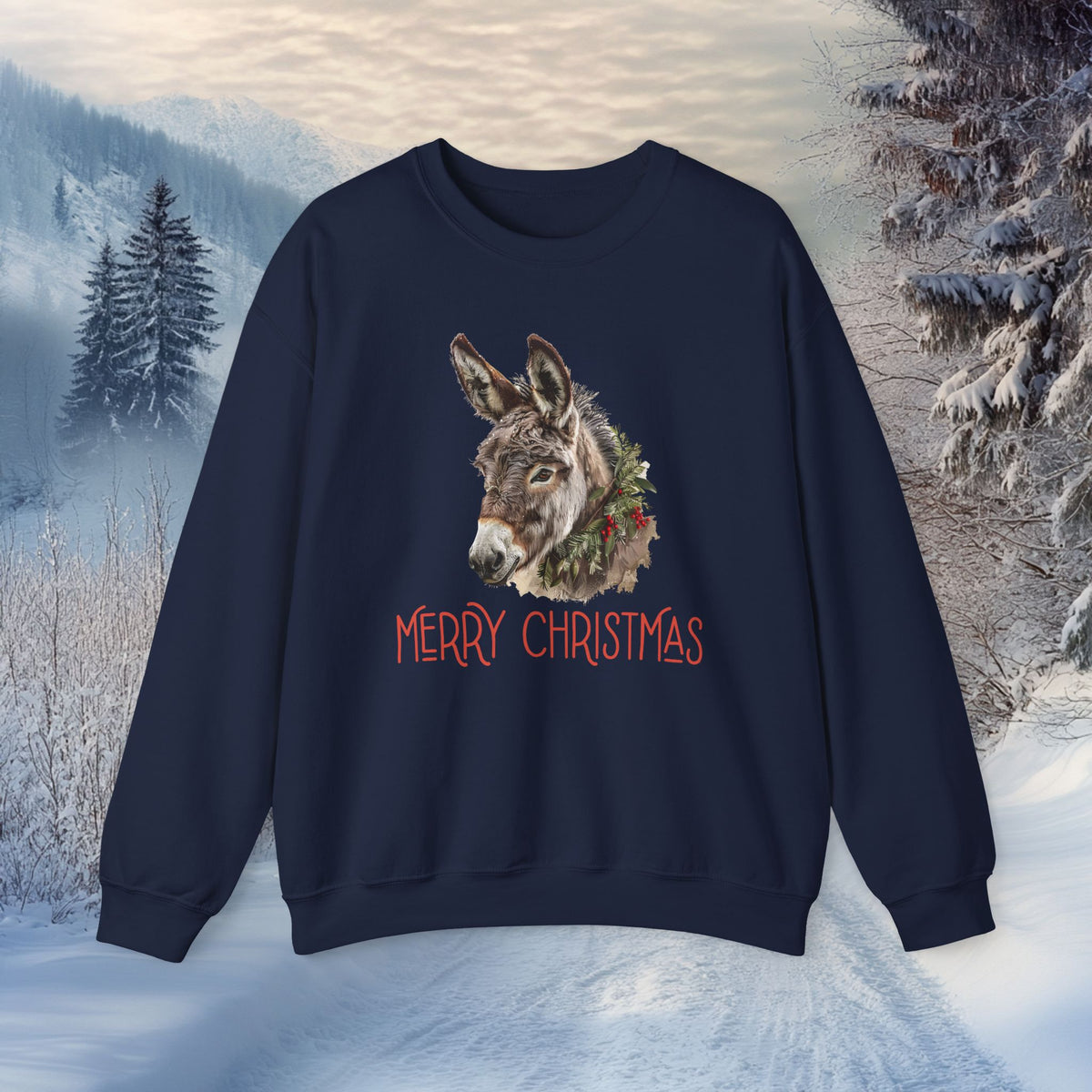 Donkey Christmas Sweatshirt – Merry Christmas Donkey