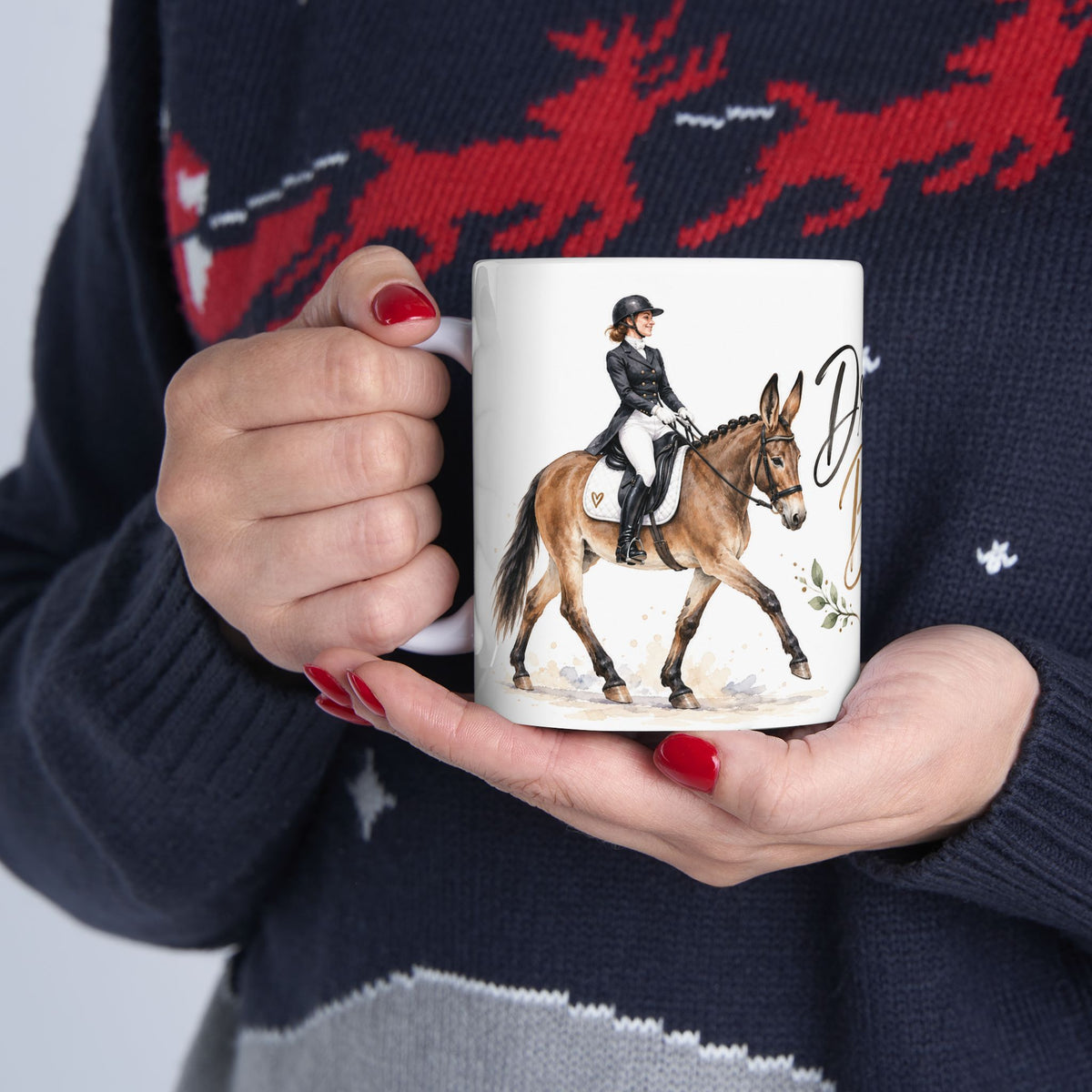 Dream Big Dressage Mule Mug – Equestrian Coffee Mug