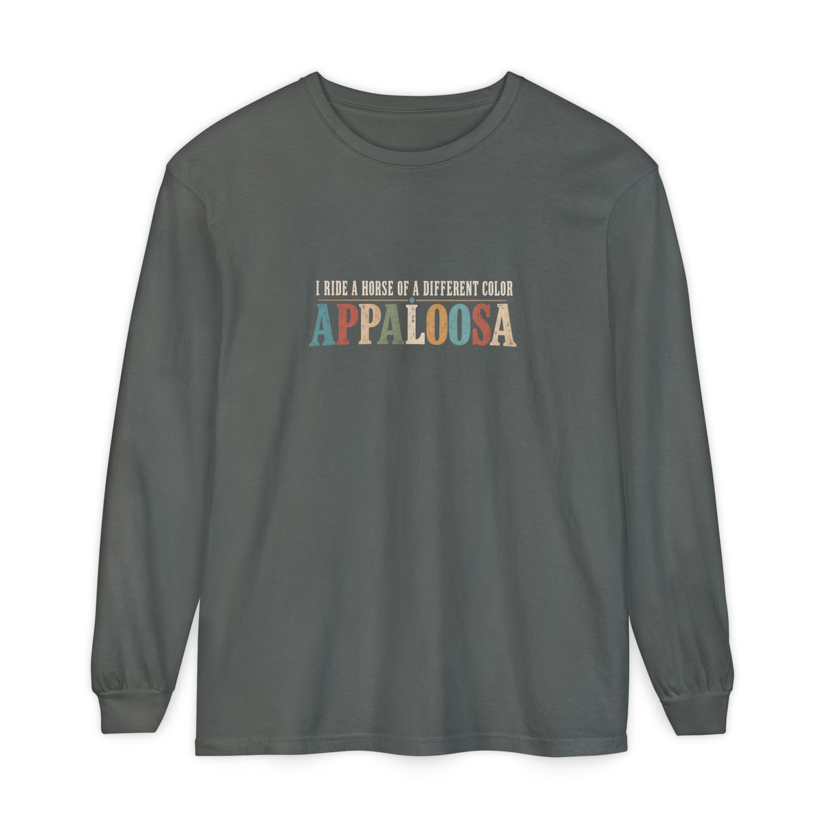 Appaloosa Horse Long Sleeve T-Shirt – Horse of a Different Color Comfort Colors Tee