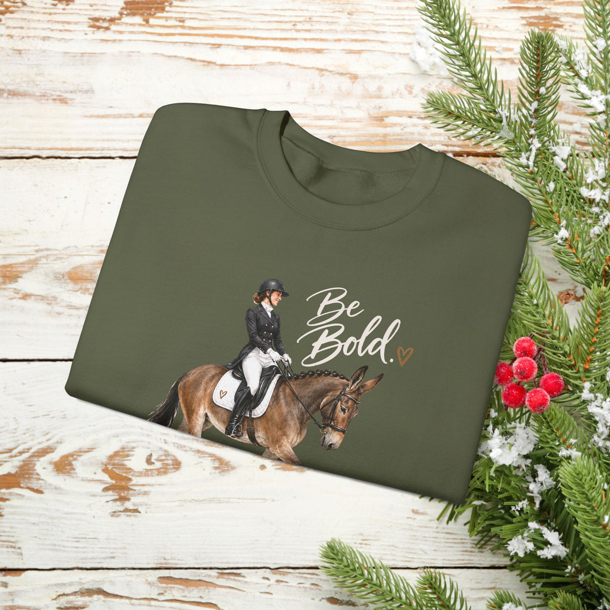 Mule Equestrian Sweatshirt – Be Bold Dressage Rider Crewneck