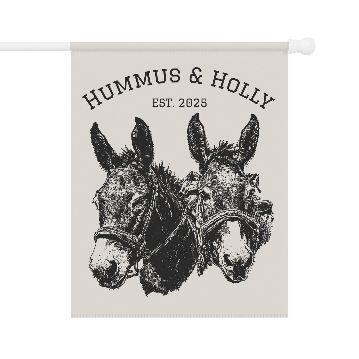 Personalized Farmhouse Garden Mules Horse Banner