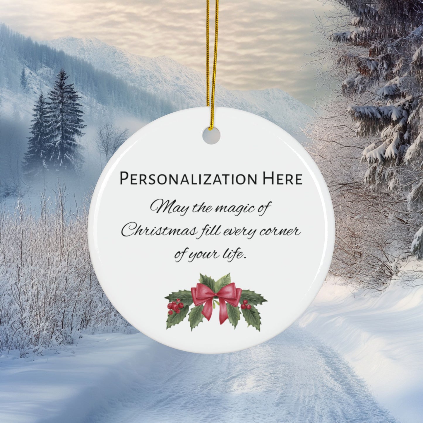 Magic Mare Personalized Horse Christmas Ornament