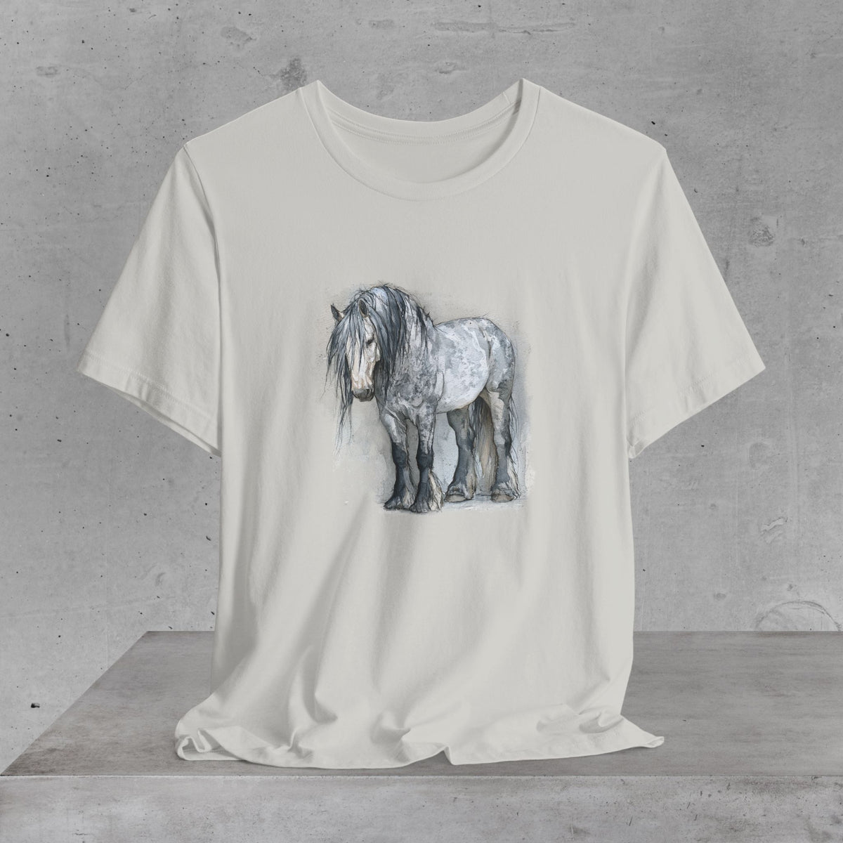 Percheron Horse T-Shirt – Watercolor Draft Horse Bella Canvas Tee