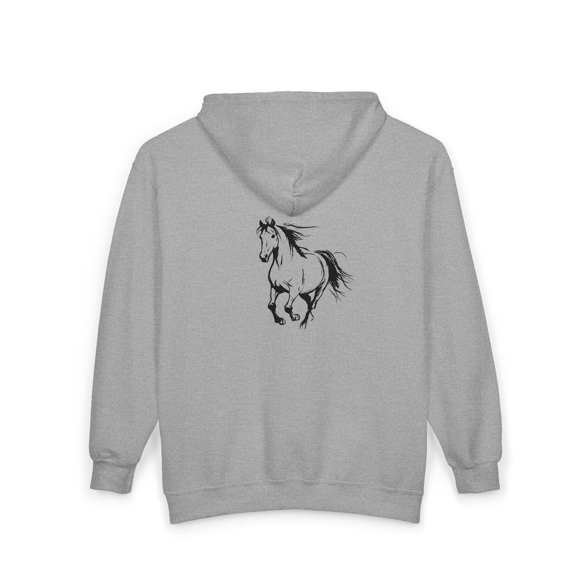 Horse Full Zip Hoodie, Galloping Horse Jacket, Equestrian Hoodie, Horse Lover Gift
