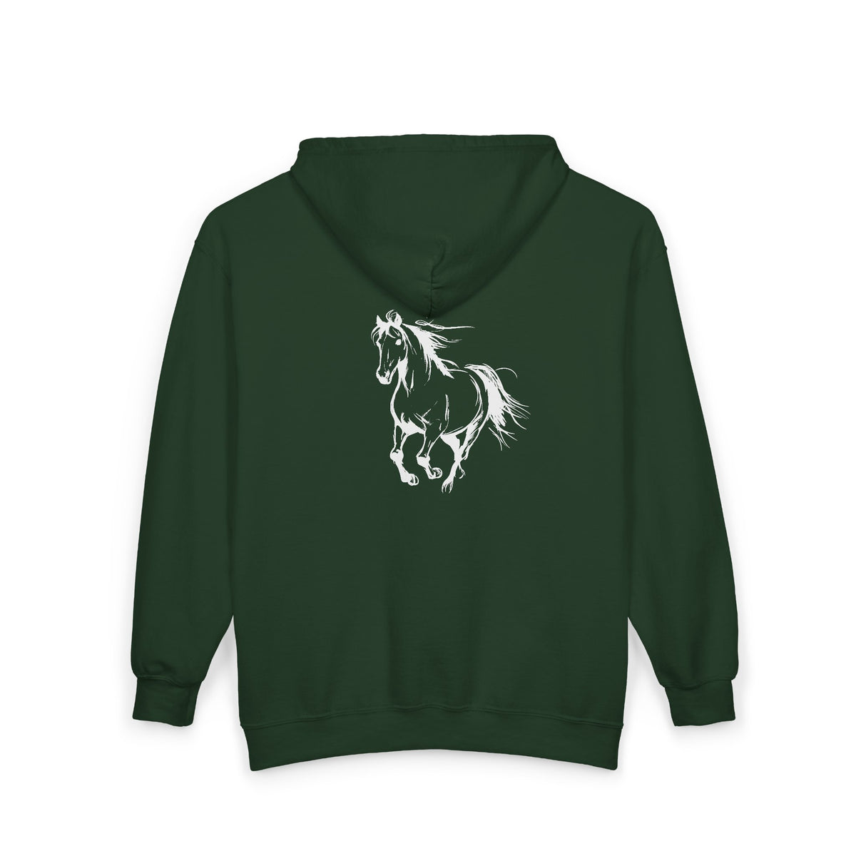Horse Full Zip Hoodie, Galloping Horse Jacket, Equestrian Hoodie, Horse Lover Gift