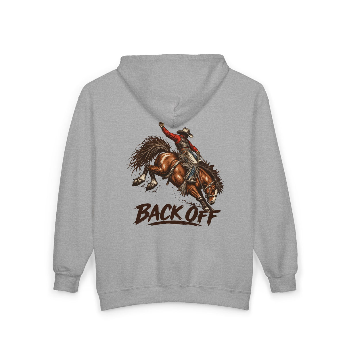 Back Off Rodeo Full Zip Hoodie – Bronc Rider Western Jacket