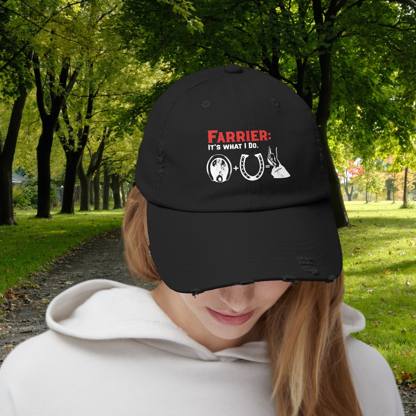 Farrier Work Hat, "Farrier: It's What I Do" Hat Horse Art