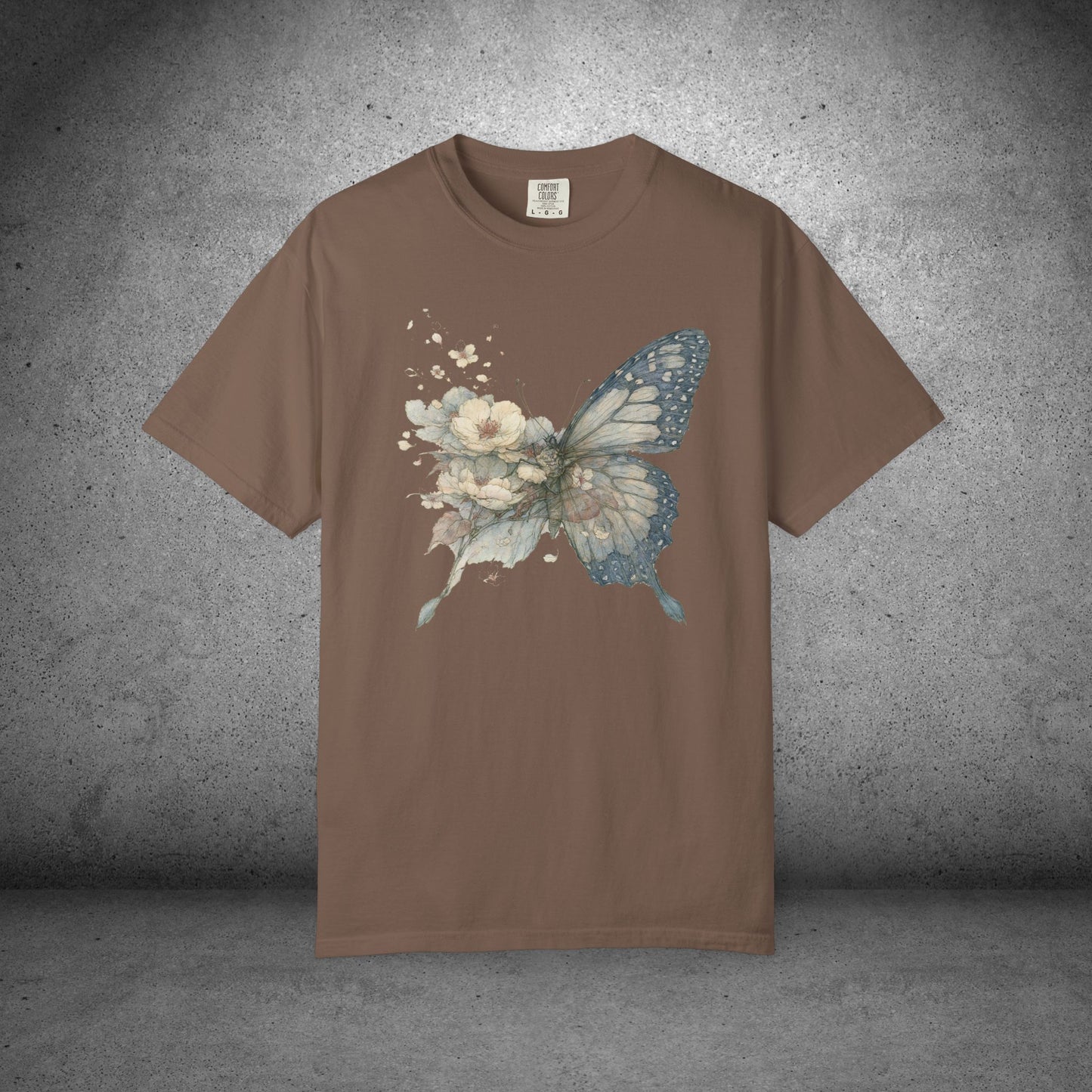 Watercolor Butterfly Floral tee | Butterfly Flower T-Shirt
