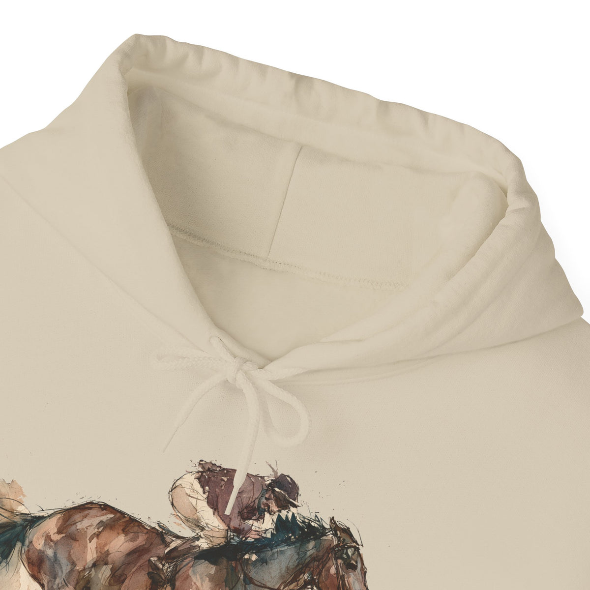 Watercolor Racehorse Hoodie – Horse Racing Sweatshirt