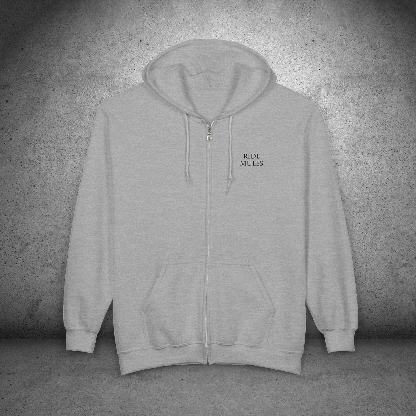 Western Mule Horse Full Zip Hoodie - Trail riding Jacket - Barn Coat