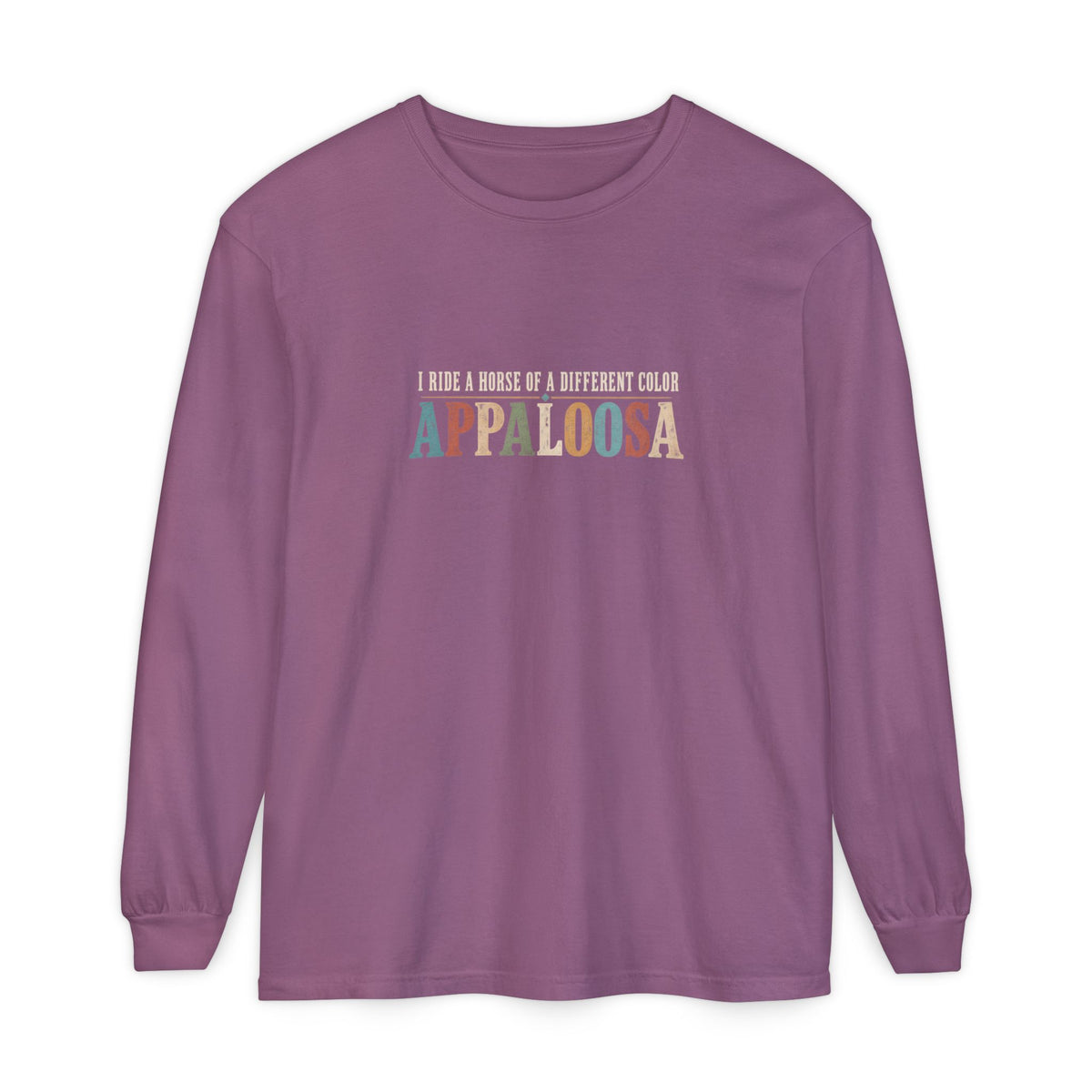 Appaloosa Horse Long Sleeve T-Shirt – Horse of a Different Color Comfort Colors Tee