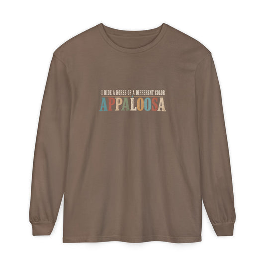 Appaloosa Horse Long Sleeve T-Shirt – Horse of a Different Color Comfort Colors Tee