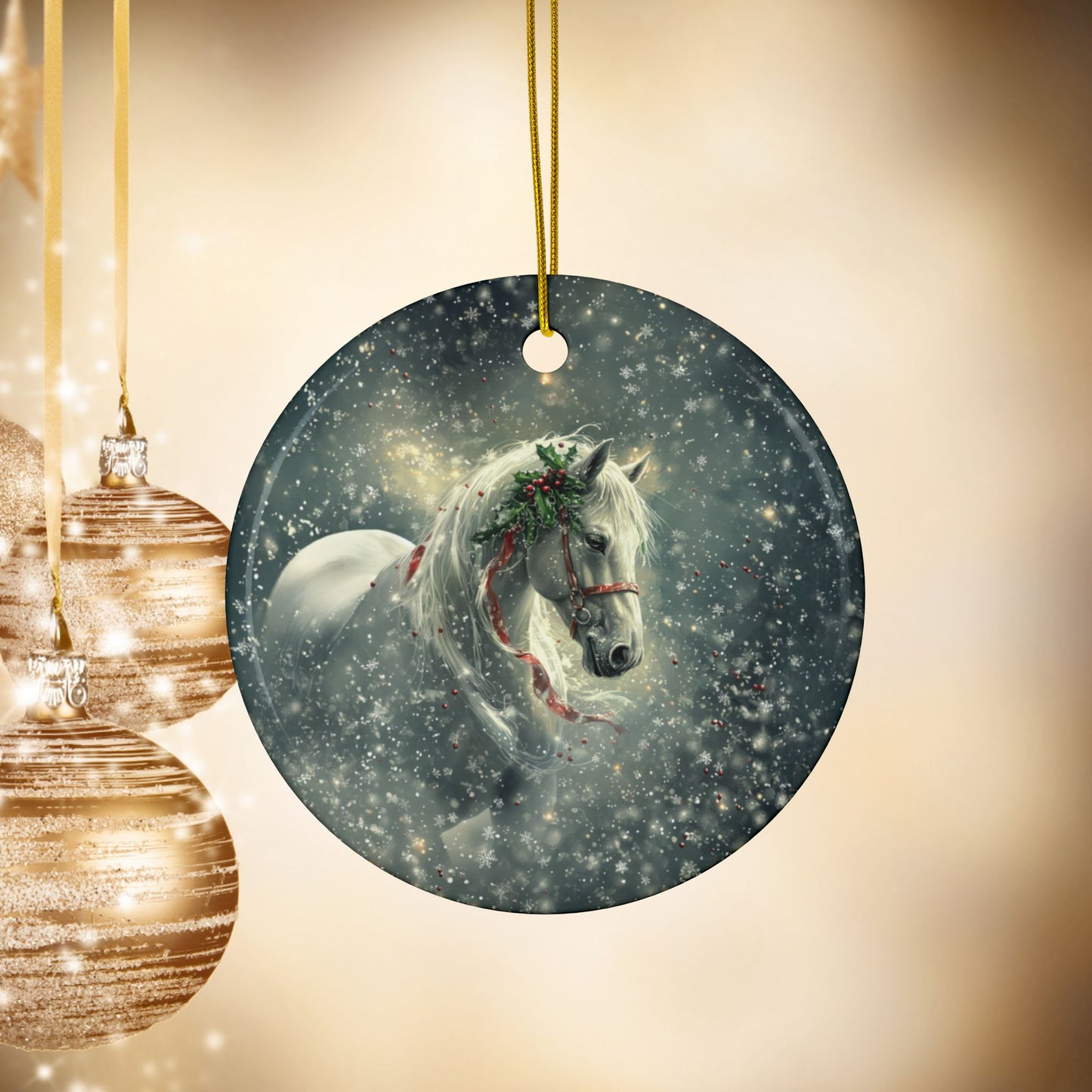 Magic Mare Personalized Horse Christmas Ornament