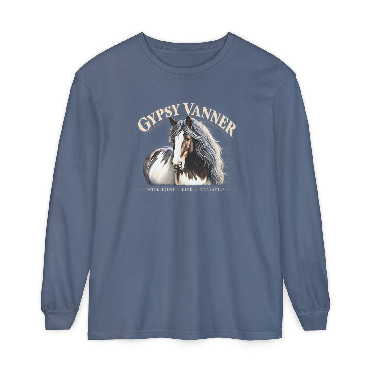 Gypsy Vanner Horse Comfort Colors Long Sleeve Shirt