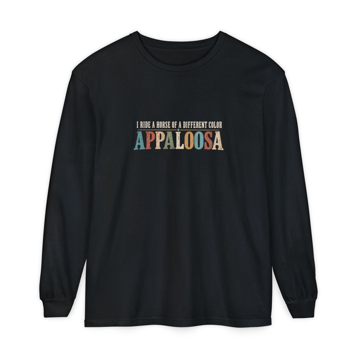 Appaloosa Horse Long Sleeve T-Shirt – Horse of a Different Color Comfort Colors Tee
