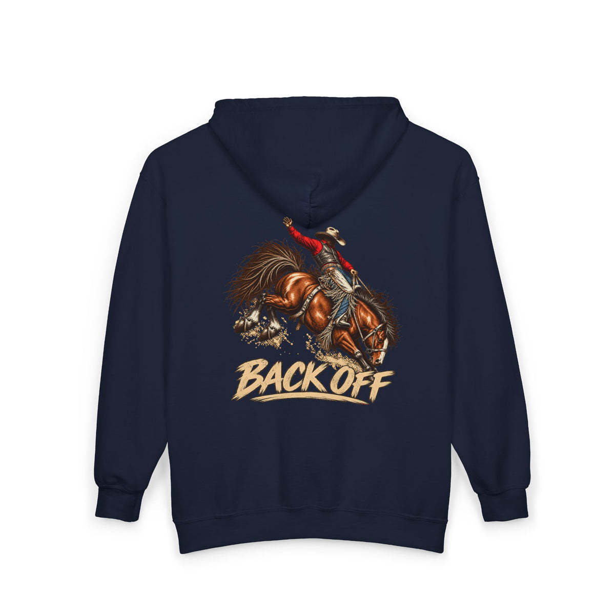 Back Off Rodeo Full Zip Hoodie – Bronc Rider Western Jacket