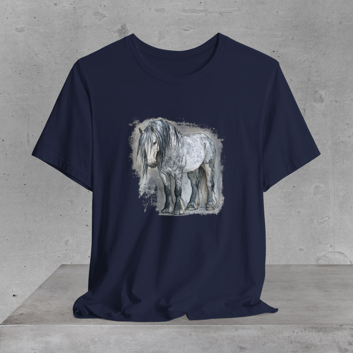 Percheron Horse T-Shirt – Watercolor Draft Horse Bella Canvas Tee