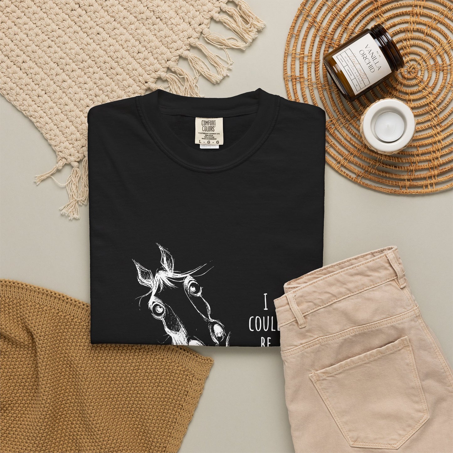 Funny Ornery Horse Cotton T-shirt - "I Could Be Meaner" Horse Lover Tee